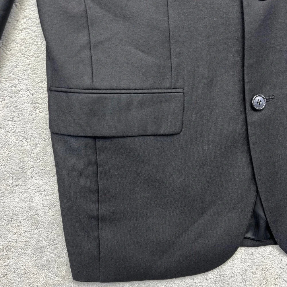 Jos A Bank Signature Collection Blazer Mens 38R Black Tailored Fit 100% Wool